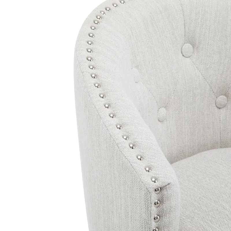 Roomfitters 33.25 Swivel Upholstered Counter Stools, Set of 2 Armless Bar Chairs with Rubberwood Frame and Footrest