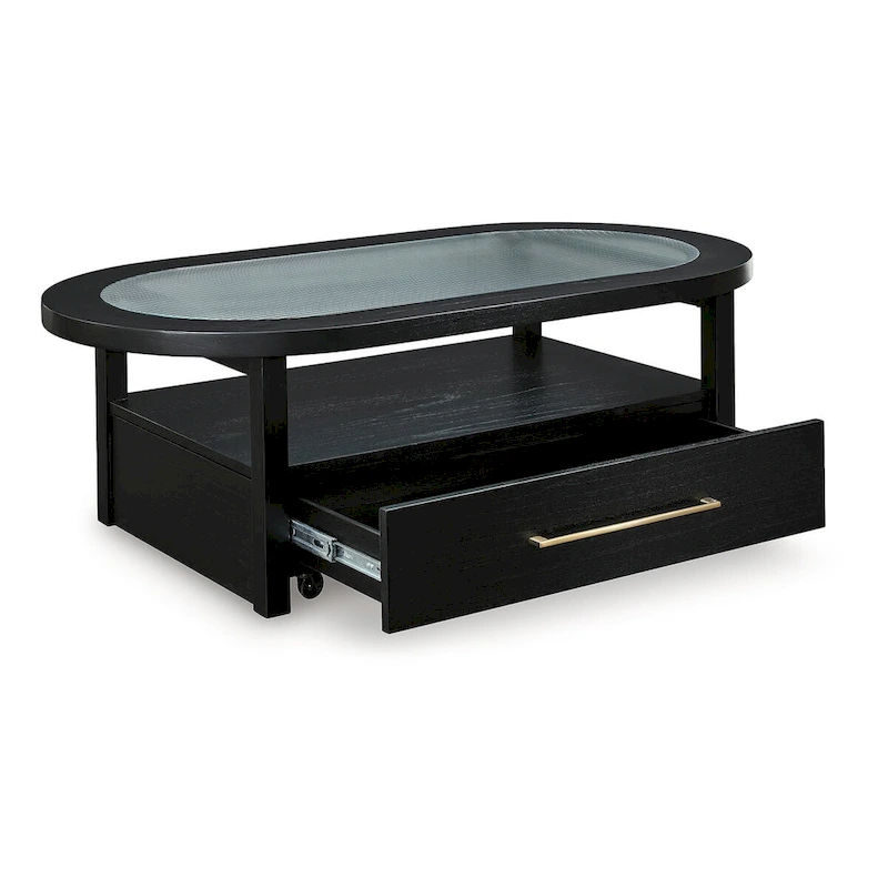 Signature Design by Ashley Winbardi Black/Gray Coffee Table - 52 W x 28 D x 18.25 H