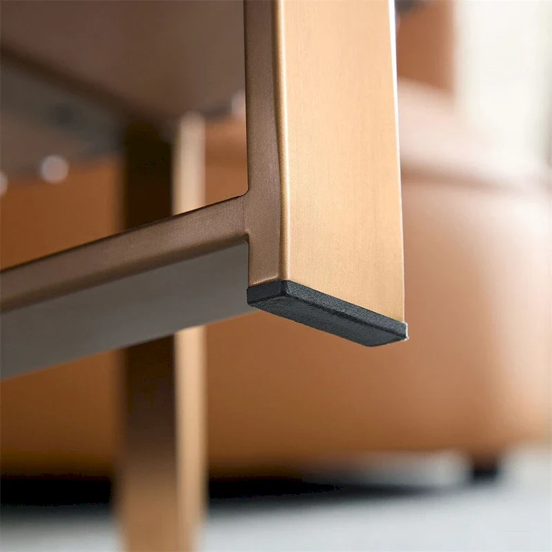 Modern 31.5 Round Coffee Table with Sturdy Metal Pedestal