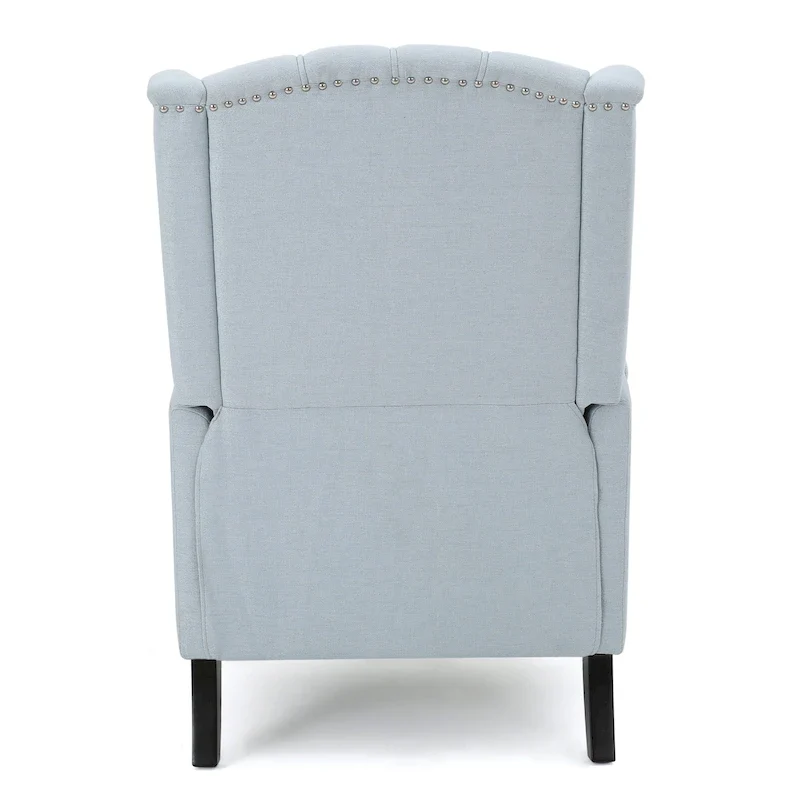 Tufted Fabric Wingback Recliner Club Chair