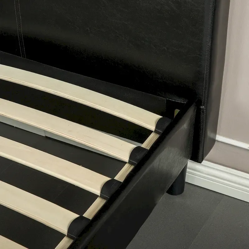 Priage by Zinus Faux Leather Upholstered King-size Platform Bed