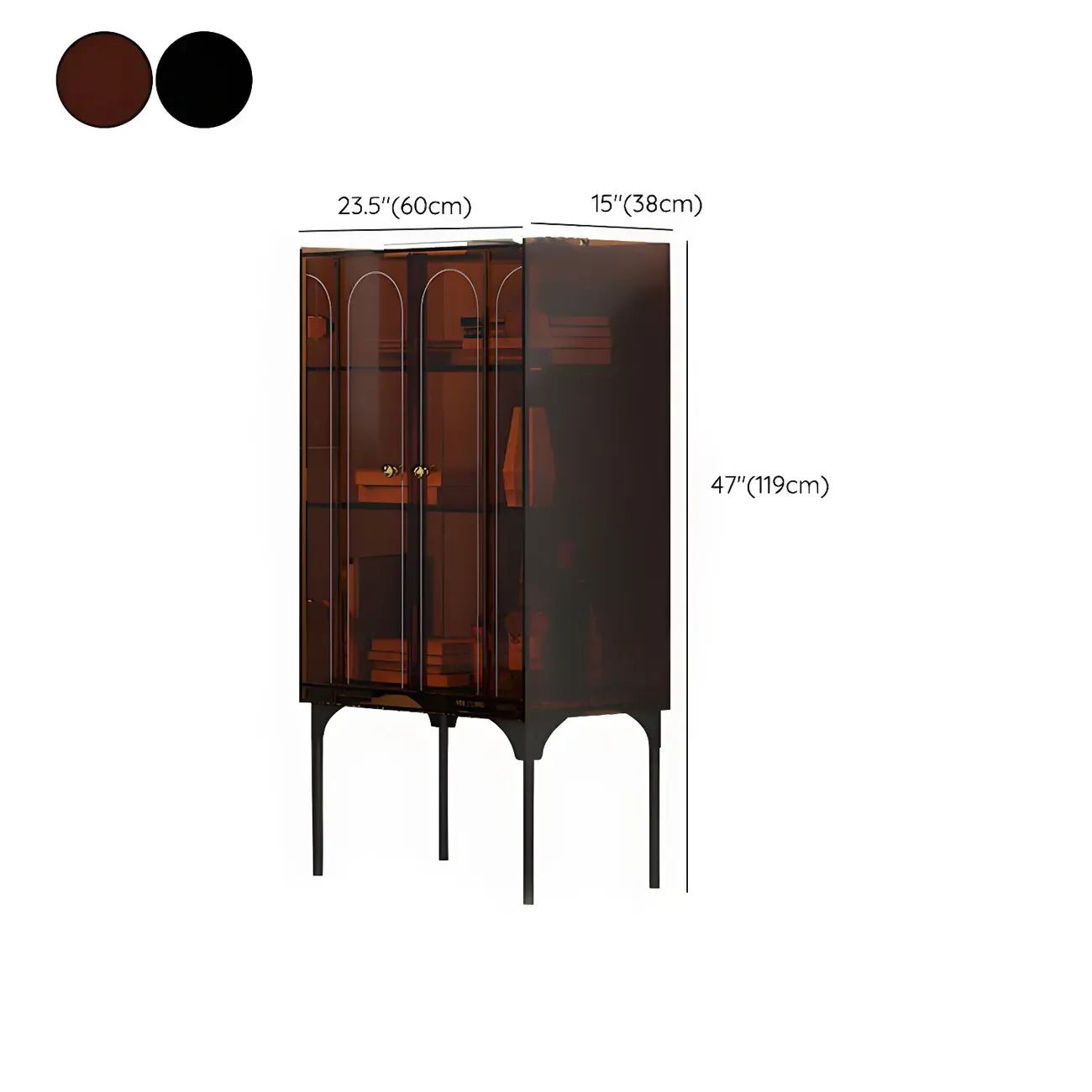 Modern Plastic/Acrylic Sideboard Cabinets with Shelves in Red