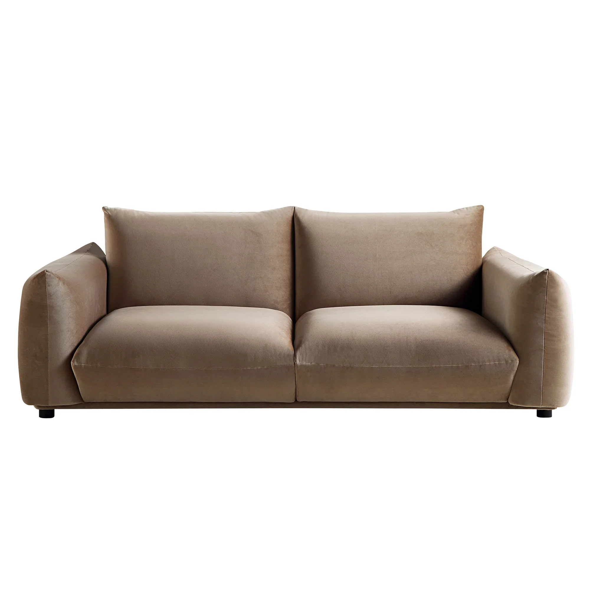 Three Seater Sofa, Mink Velvet