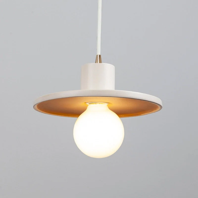 Justice Design Group Ceramic Saucer Pendant - Matte White with Champagne Gold Internal Finish