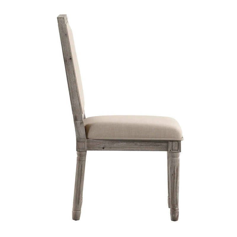 Rectangular Linen Dining Chairs