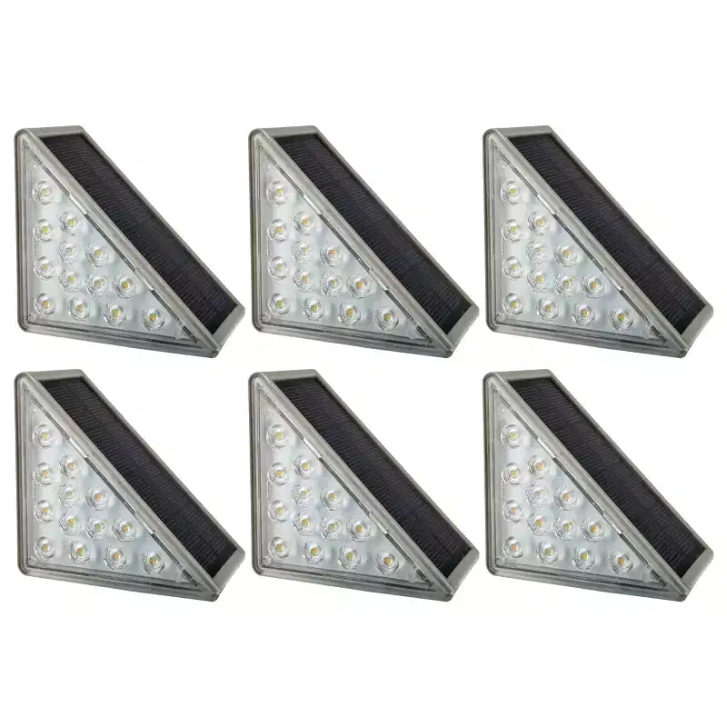 Pure Garden Solar Step Lights for Outside 6-Pack