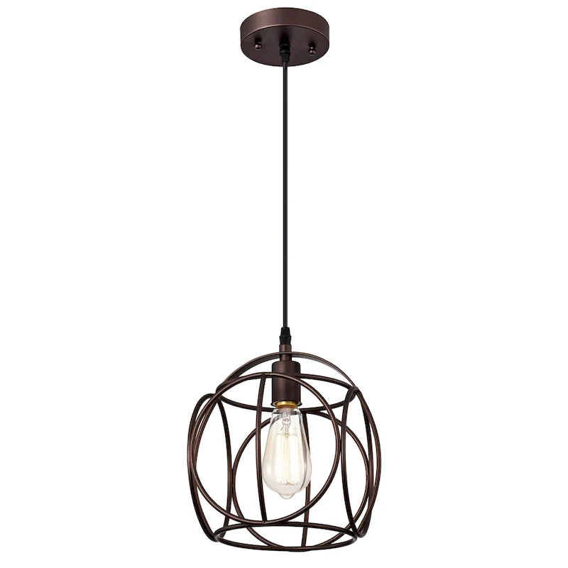 1-light Oil Rubbed Bronze Hanging Pendant