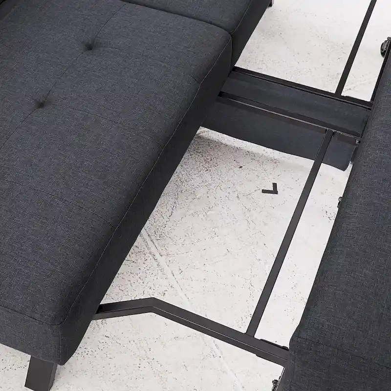 Palatka Full 80   Wide Tufted Fabric Convertible Futon by iNSPIRE Q Classic