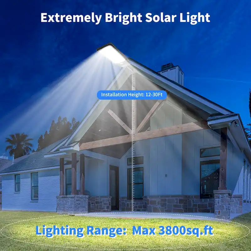 Solar Street Light 480000LM LED Solar Flood Lights Outdoor with Remote Control - 4800W