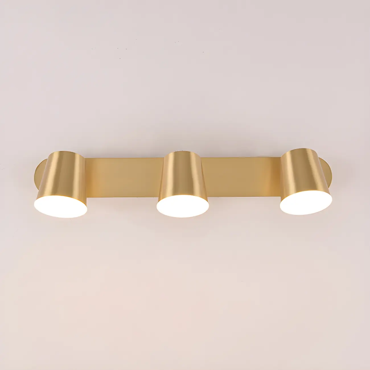 Geometric Dimmable Black Vanity Light  with 3-Light