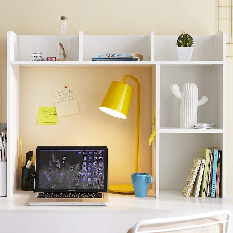 The Classic - White Desk Bookshelf