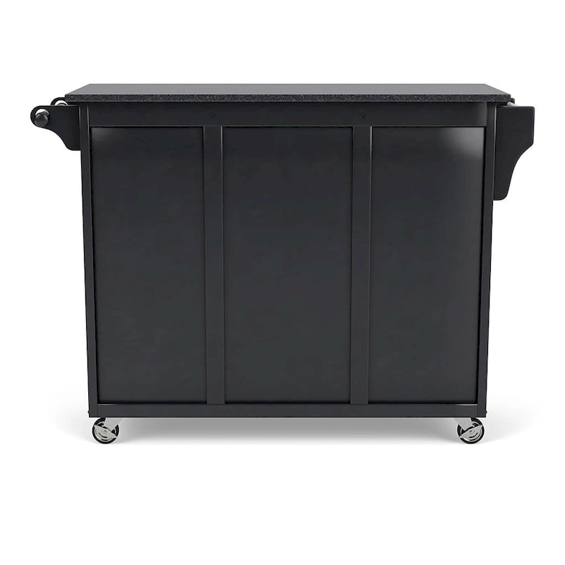 Homestyles Create-A-Cart Black Wood Kitchen Cart - 48 x 18 x 36
