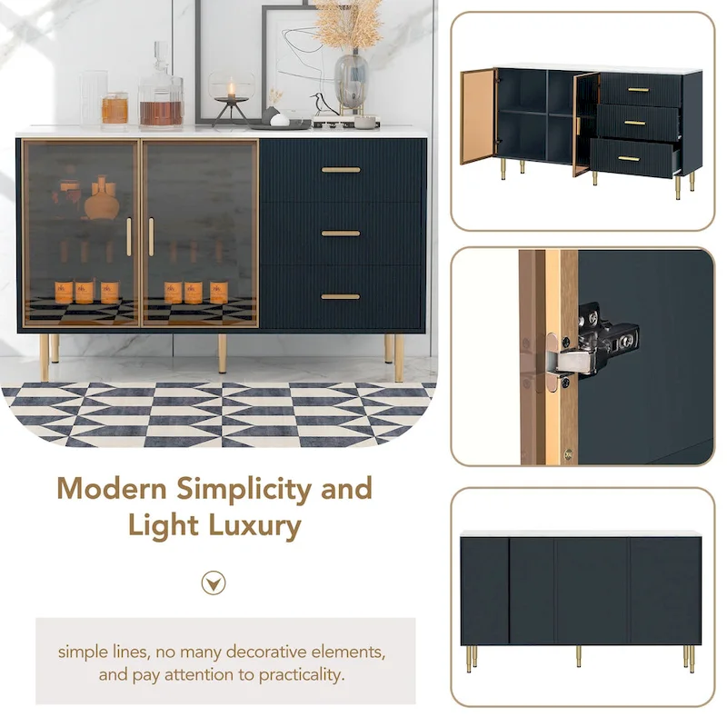 Modern Sideboard MDF Buffet Cabinet