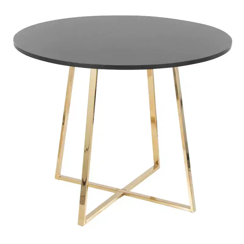 LumiSource Cosmo MDF Dining Table Gold/Black