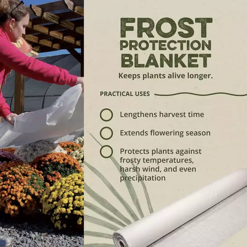 DeWitt Company NS12250 N-Sulate 12 x 250 Feet Outdoor Winter Weather Heavy-Duty Bulk Plant Frost Freeze Protection Blanket Cover, White