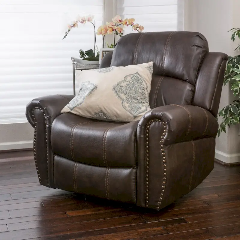 Charlie Bonded Leather Glider Recliner