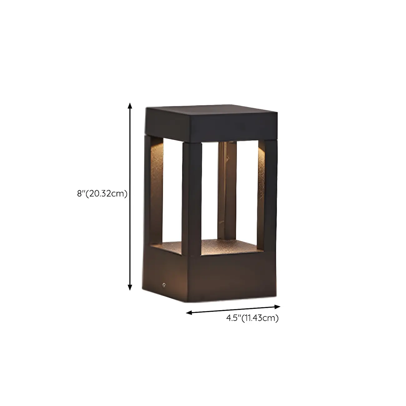 Wired Geometric Simple Metal Post Cap Light