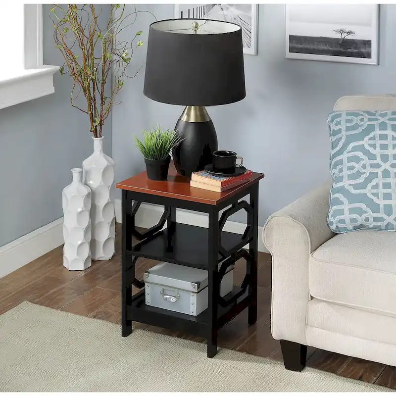 Convenience Concepts Omega End Table with Shelves