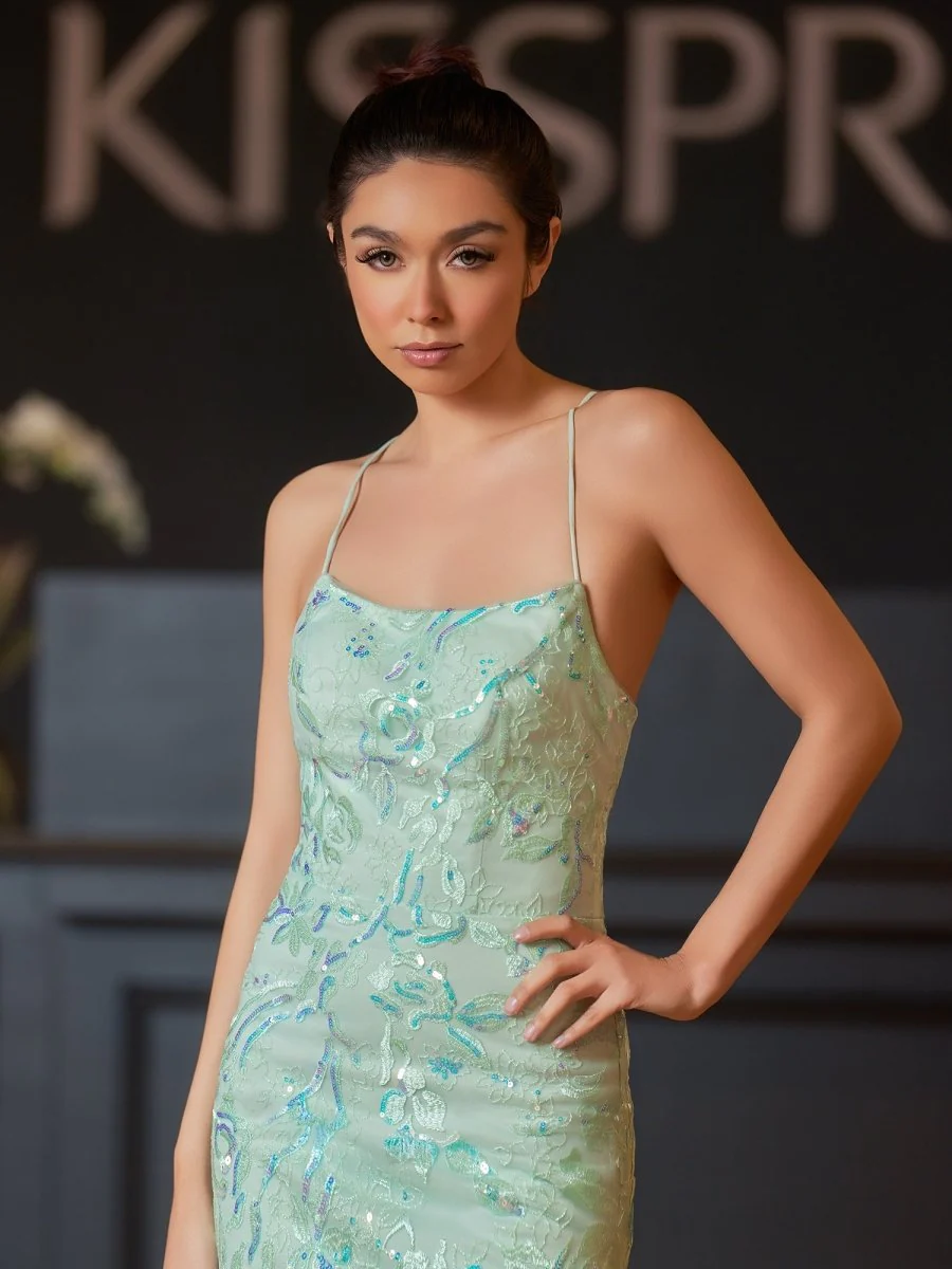 Mermaid Scoop Lace Long Prom Dress