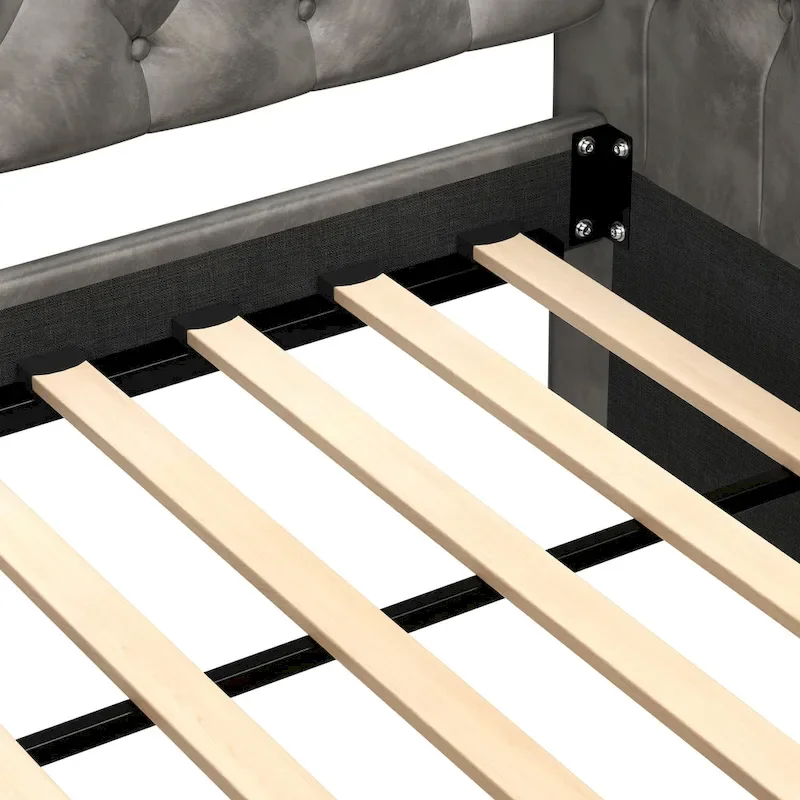 Christopher Knight Home - Augusta Velvet Upholstered Tufted Daybed with Trundle Design