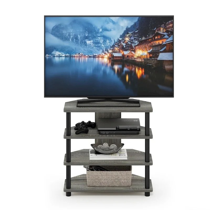Easy Assembly 4-Tier Petite TV Stand
