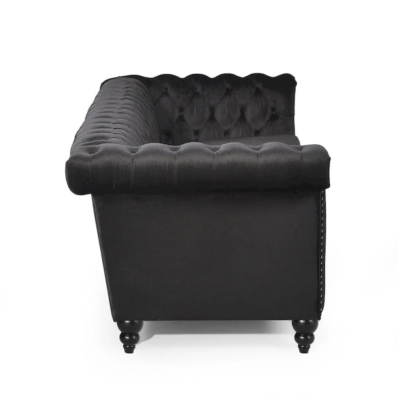 Chesterfield 3-seater Sofa with Button Tufting and Nailheads