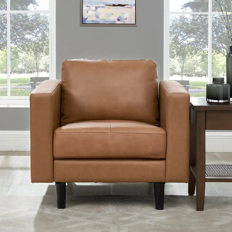 Genuine Mid-Century Leather Sofa