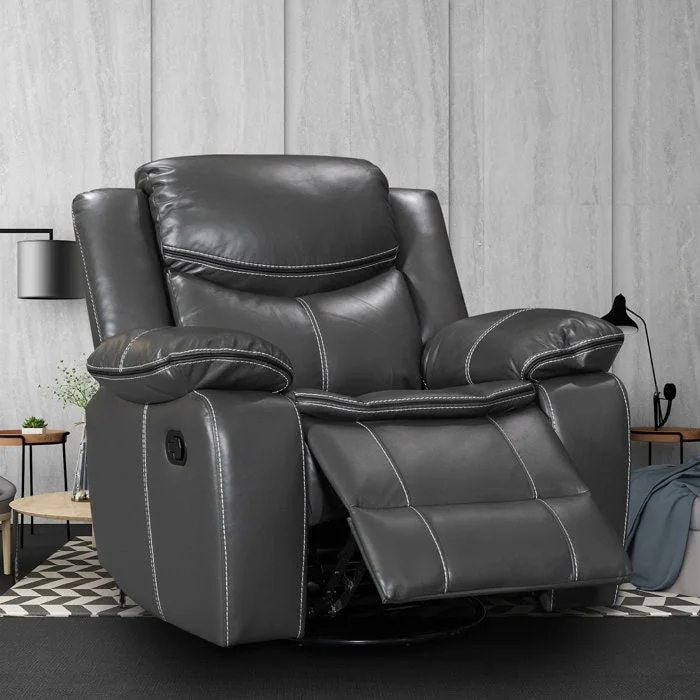 360° Swivel Rocking Recliner Chair with Padded Armrests