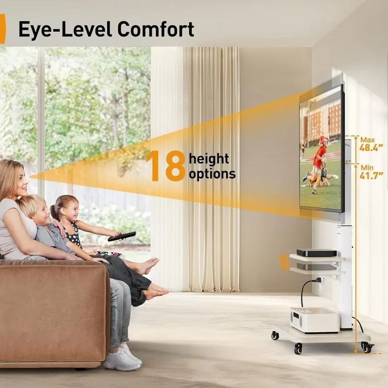 Mobile TV Stand with Power Outlet