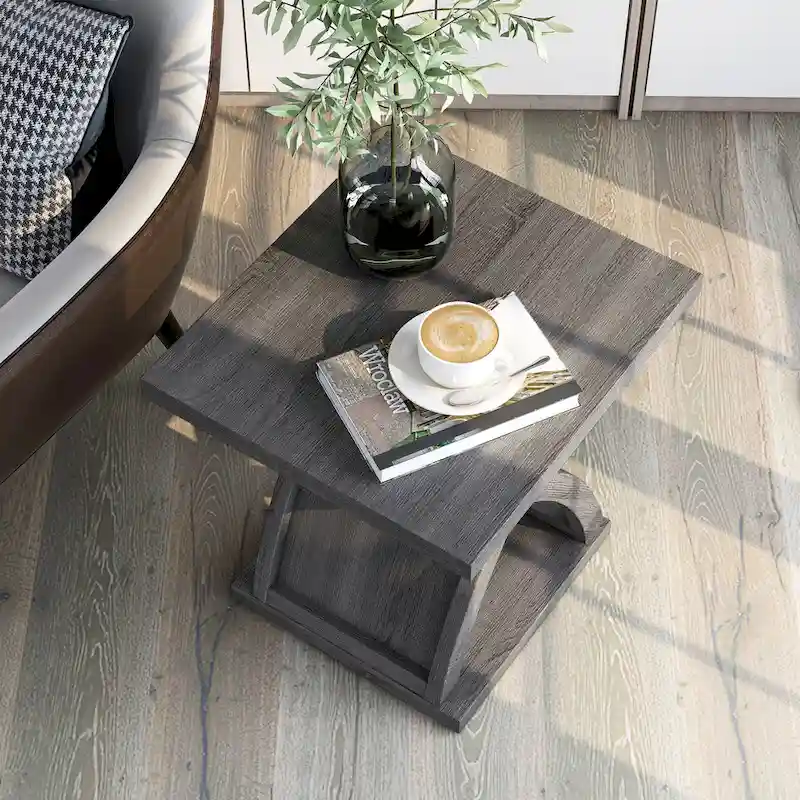 Distressed Grey 22-inch 1-Shelf End Table by