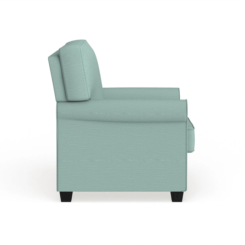 Charmayne Transitional Linen Padded Chair with Rolled Arms by Furniture of America