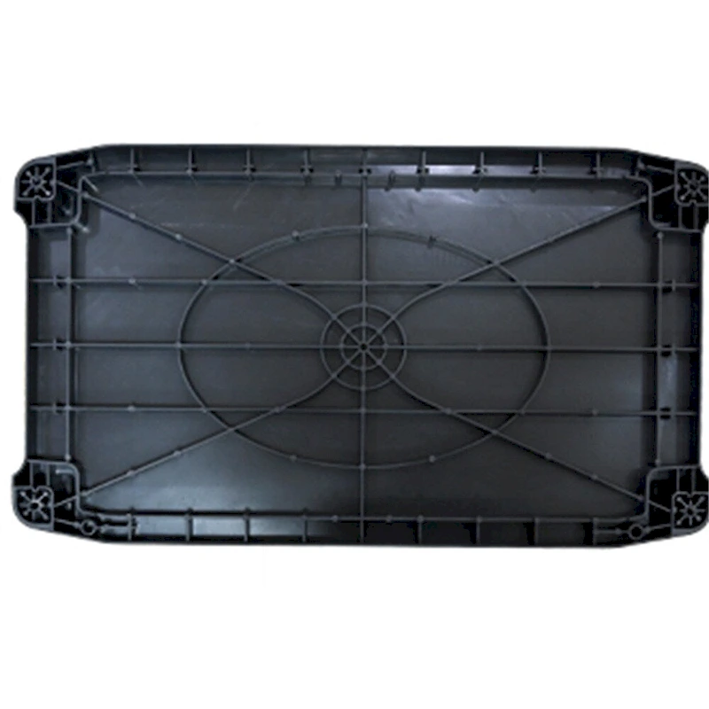 3 Layer Thickened Plastic Mobile Kitchen Cart with Metal Frame