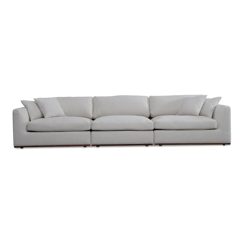 Rio Modular Sofa With Rubber Wood Base - 136.2 W x41 D x23.6 H