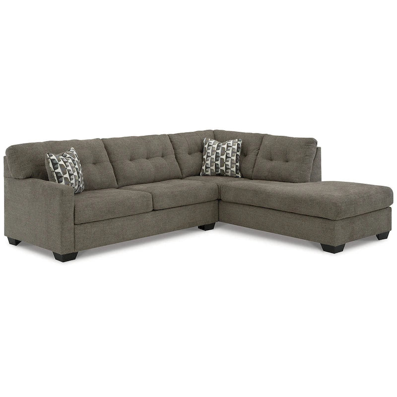 Signature Design by Ashley Mahoney 2-Piece Sleeper Sectional with Chaise - 105W x 90D x 37H