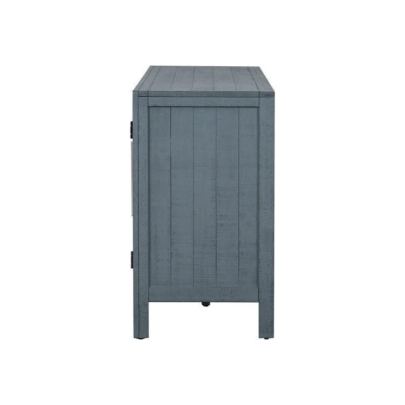 Natural Pine Veneer Sideboard with 3 Doors