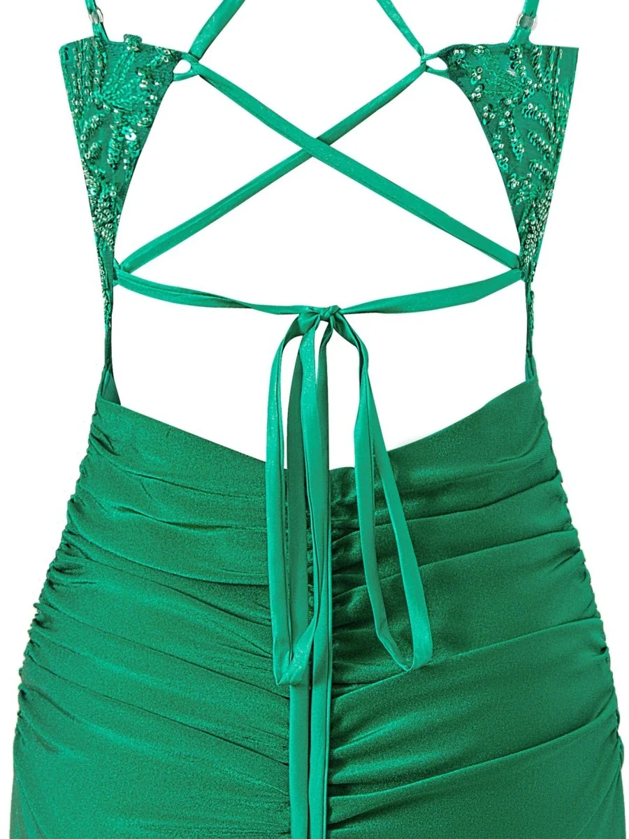 Sheath Short V Neck Jersey Homecoming Dress