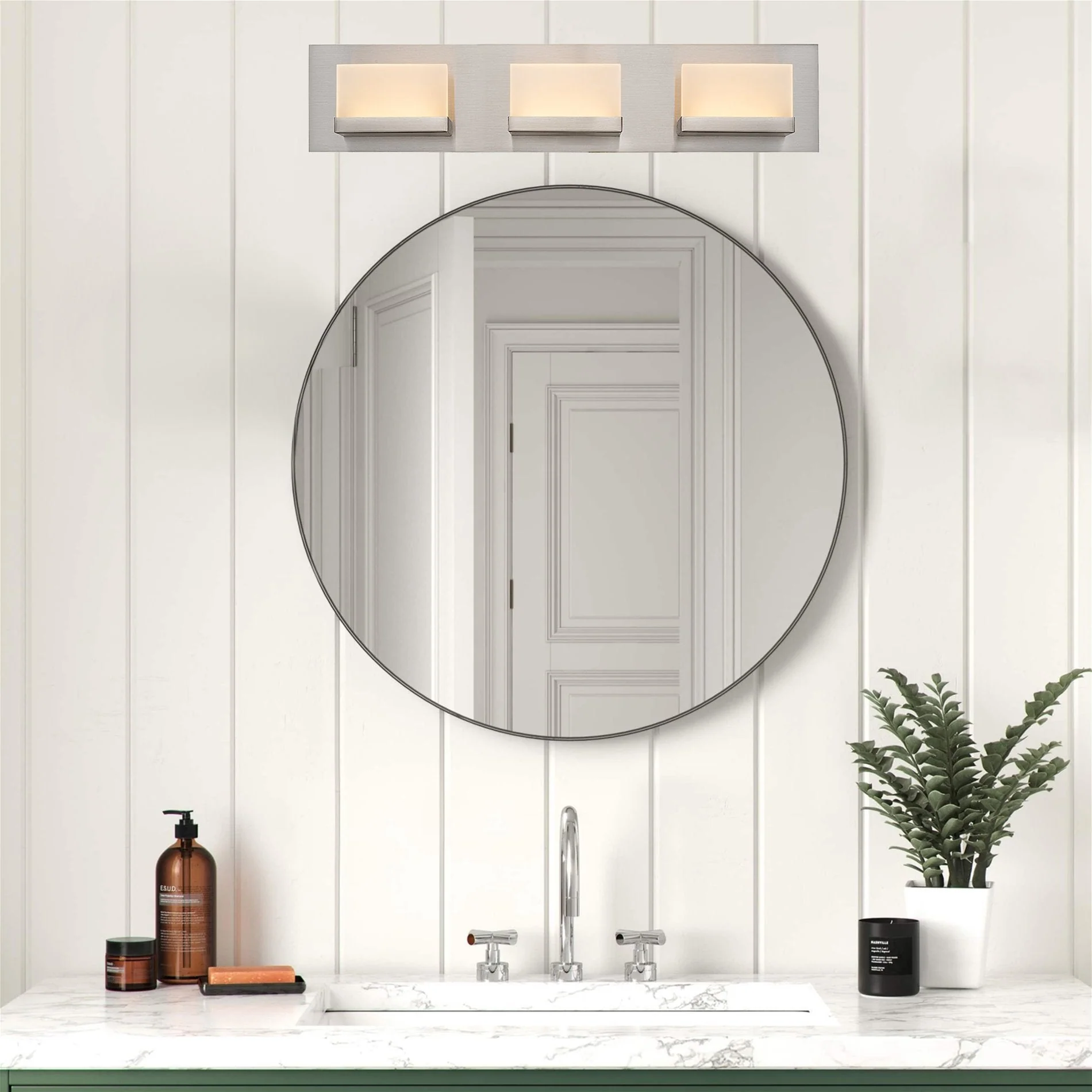 Everett 24 Modern 3-Light 30W Integrated LED (180W eq.) Bathroom / Vanity Light