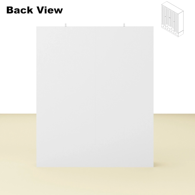 Wardrobe Armoire Closet 59W Large Freestanding Wardrobe Cabinet White