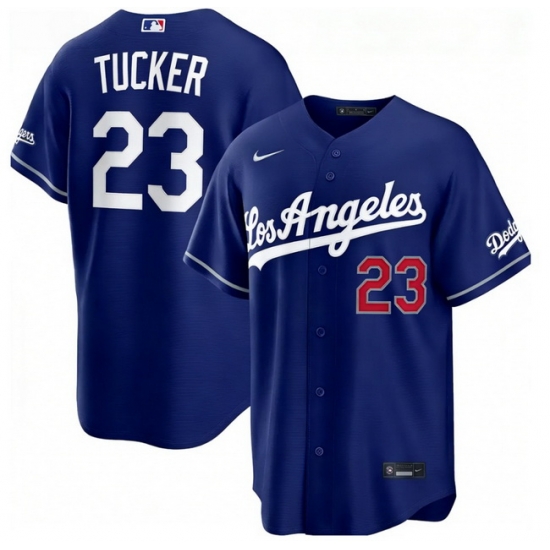 Los Angeles Dodgers Kyle Tucker 23 Blue 2026 Gold Collection Stadium Stitched Baseball Jersey