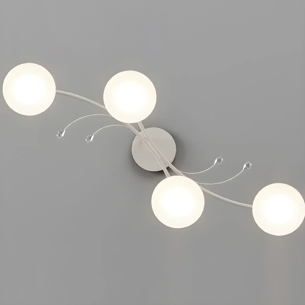 Sleek Modern White Metal Island Pendant Light