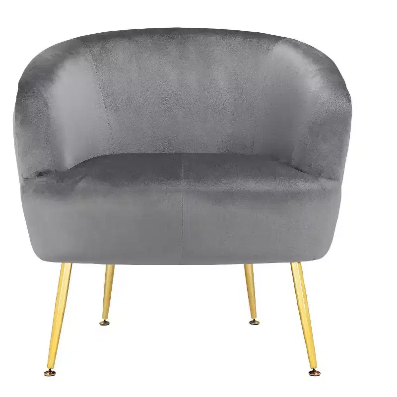 Ren Home Kara Accent Chair with Gold Legs