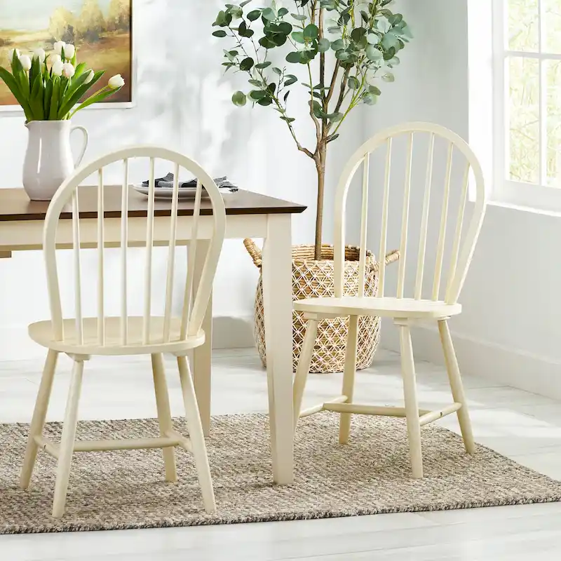 Declan Farmhouse High Back Spindle Dining Chairs (Set of 2) by Christopher Knight Home - 36H