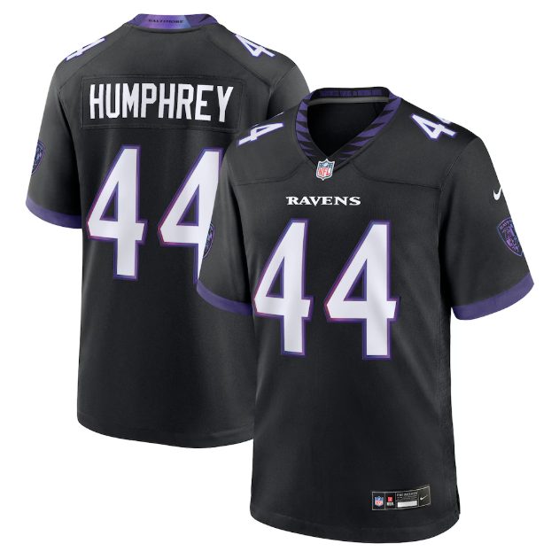 Baltimore Ravens Marlon Humphrey Black Alternate Game Jersey