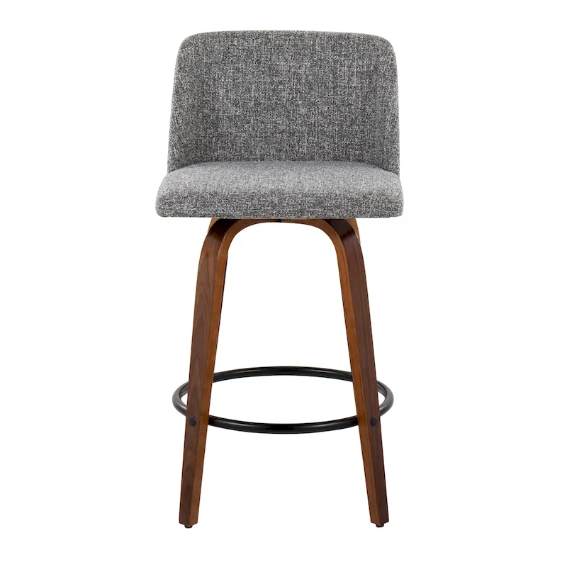 Carson Carrington Vallberga 26 Counter Stool with Black Round Footrest (Set of 2)