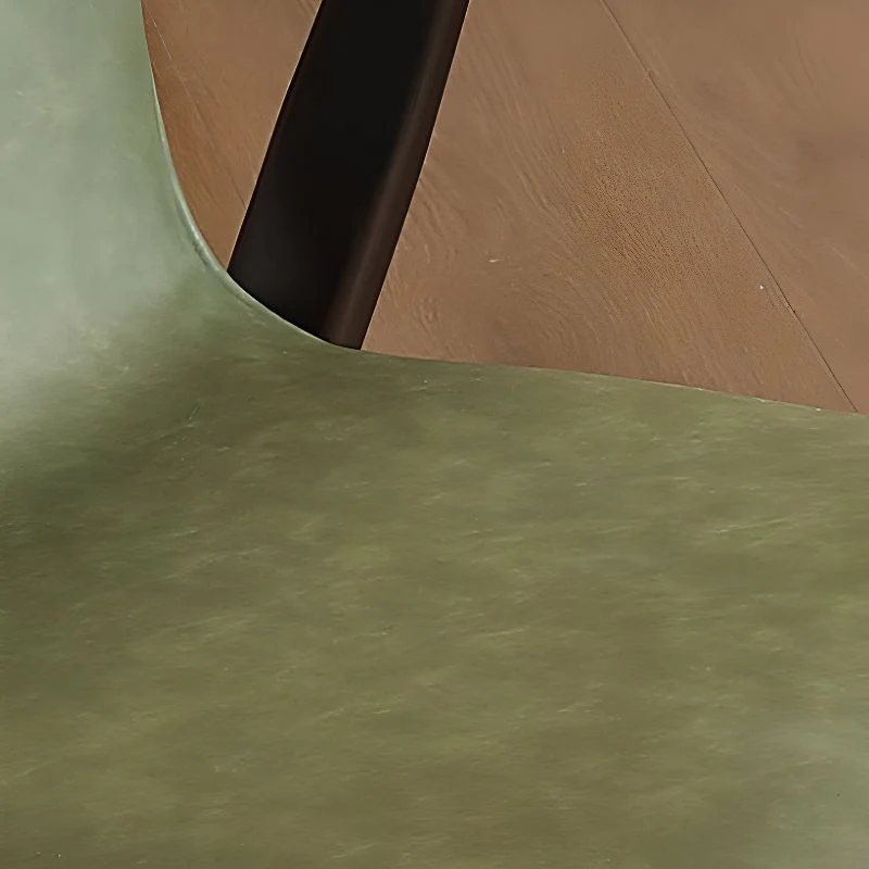 Oak wood Faux Leather Mid-Century Arm Chair