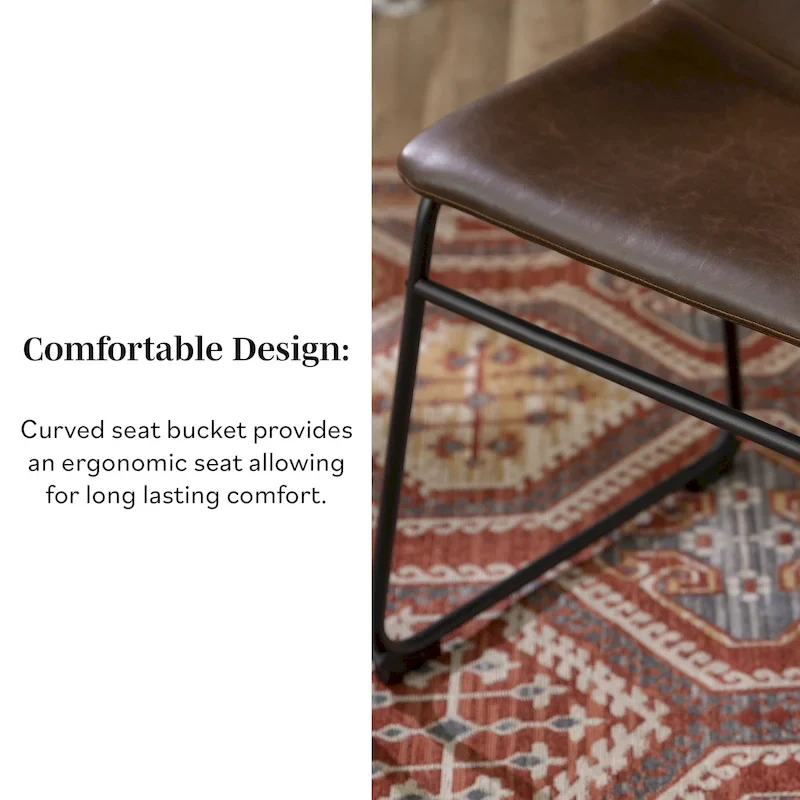 Middlebrook Prusiner Faux Leather Dining Chair (Set of 2)