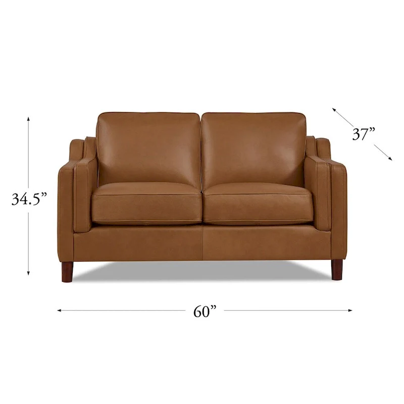 Hydeline Bella Top Grain Leather Sofa Set, Sofa and Loveseat