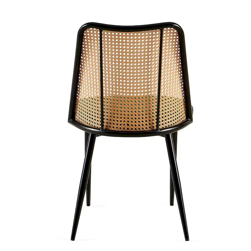 Dining Chairs Set of 4,Boucle Chairs with Natural Cane Back