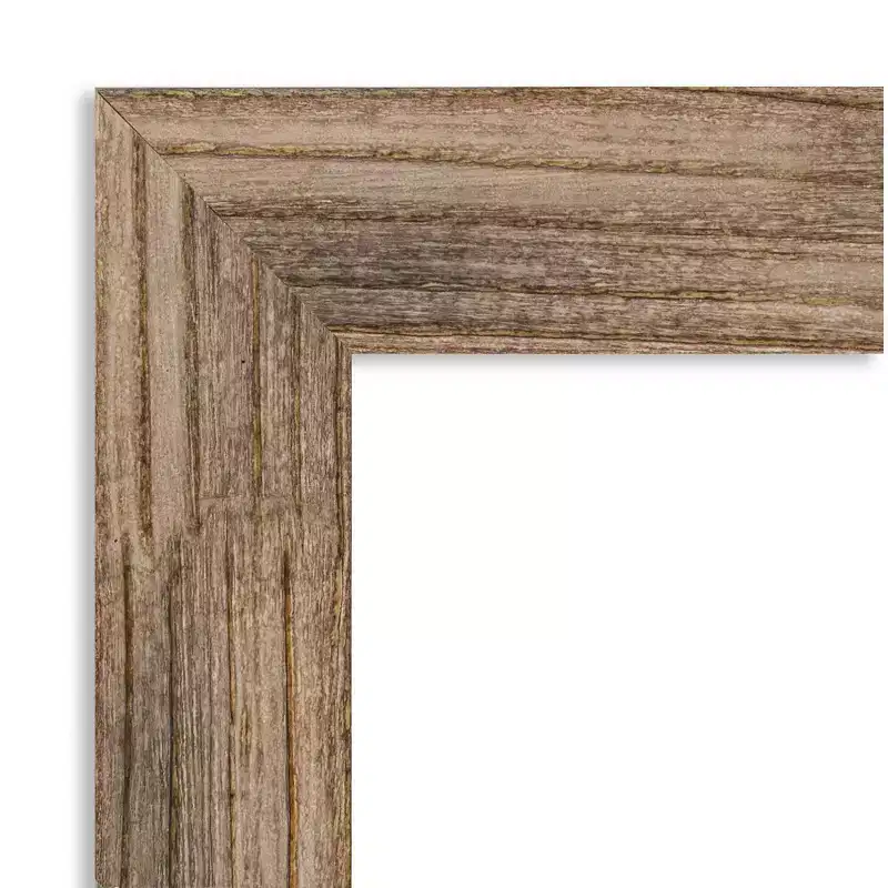 Amanti Art Owl Brown Narrow Petite Bevel Wood Bathroom Wall Mirror 27.5 x 21.5 in.