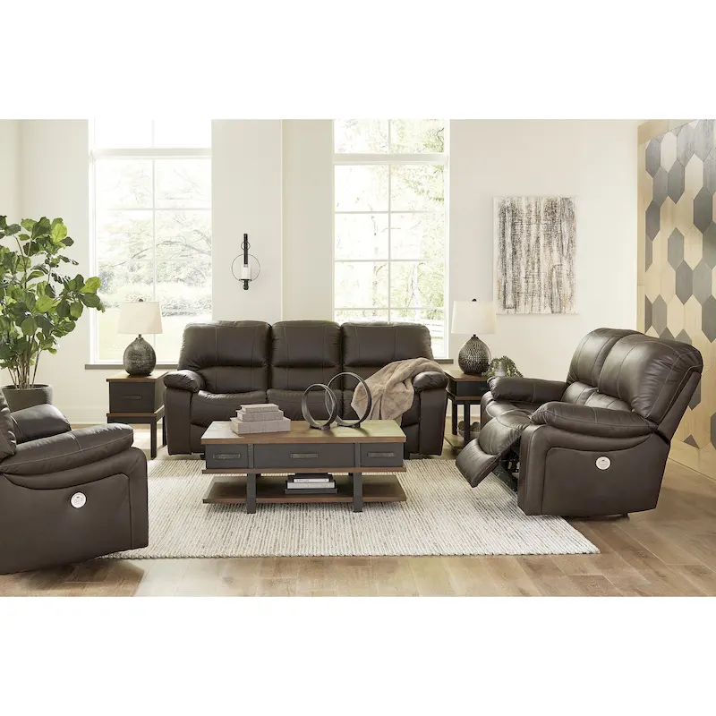 Three-piece upholstered furniture- 88cm wide x 41cm deep x 41cm high